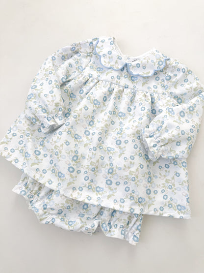 Eldey Floral Scallop Collar Bloomer Set