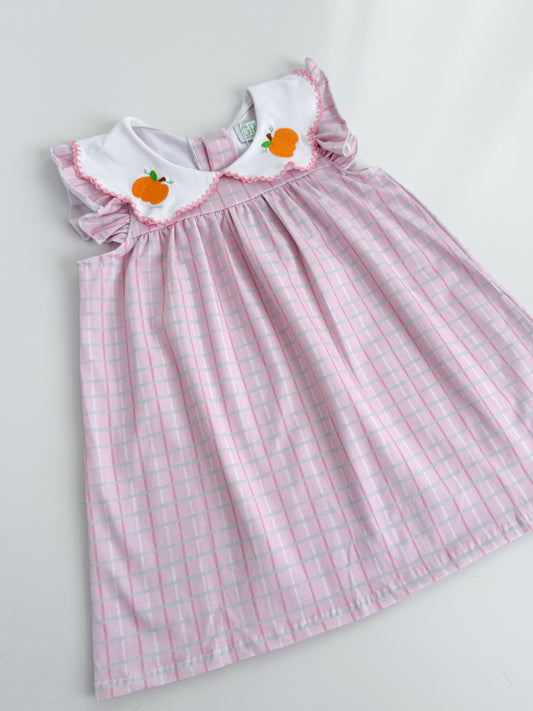 Pink Pumpkin Plaid Dress