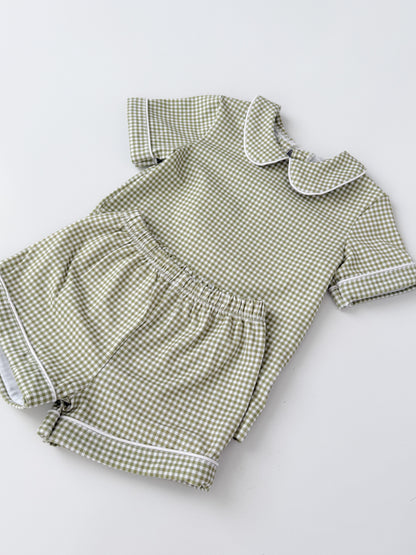 Paxton Green Gingham Set