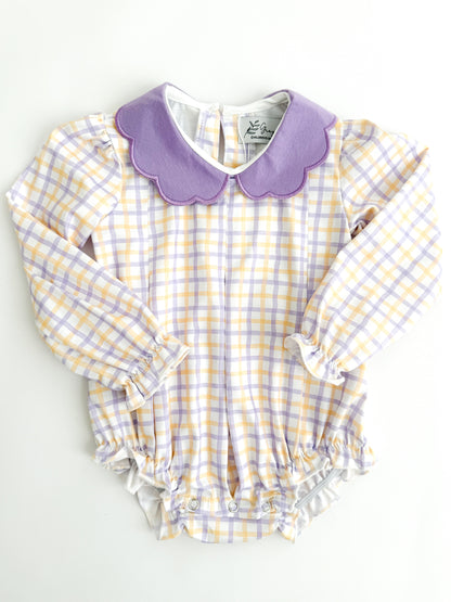 Touchdown Plaid Scallop Bubble