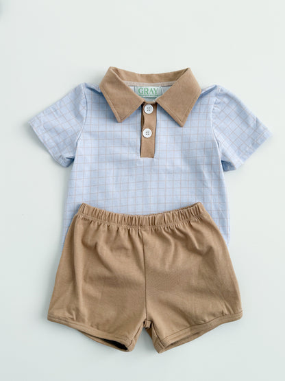 Abel Plaid Shortie Set