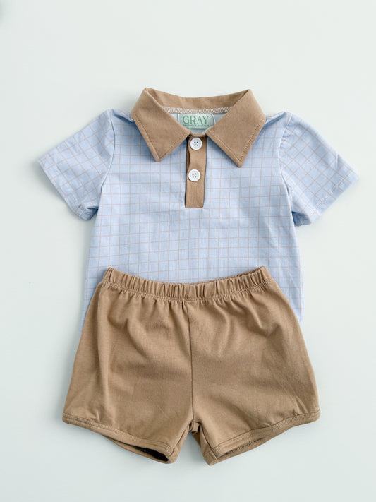 Abel Plaid Shortie Set