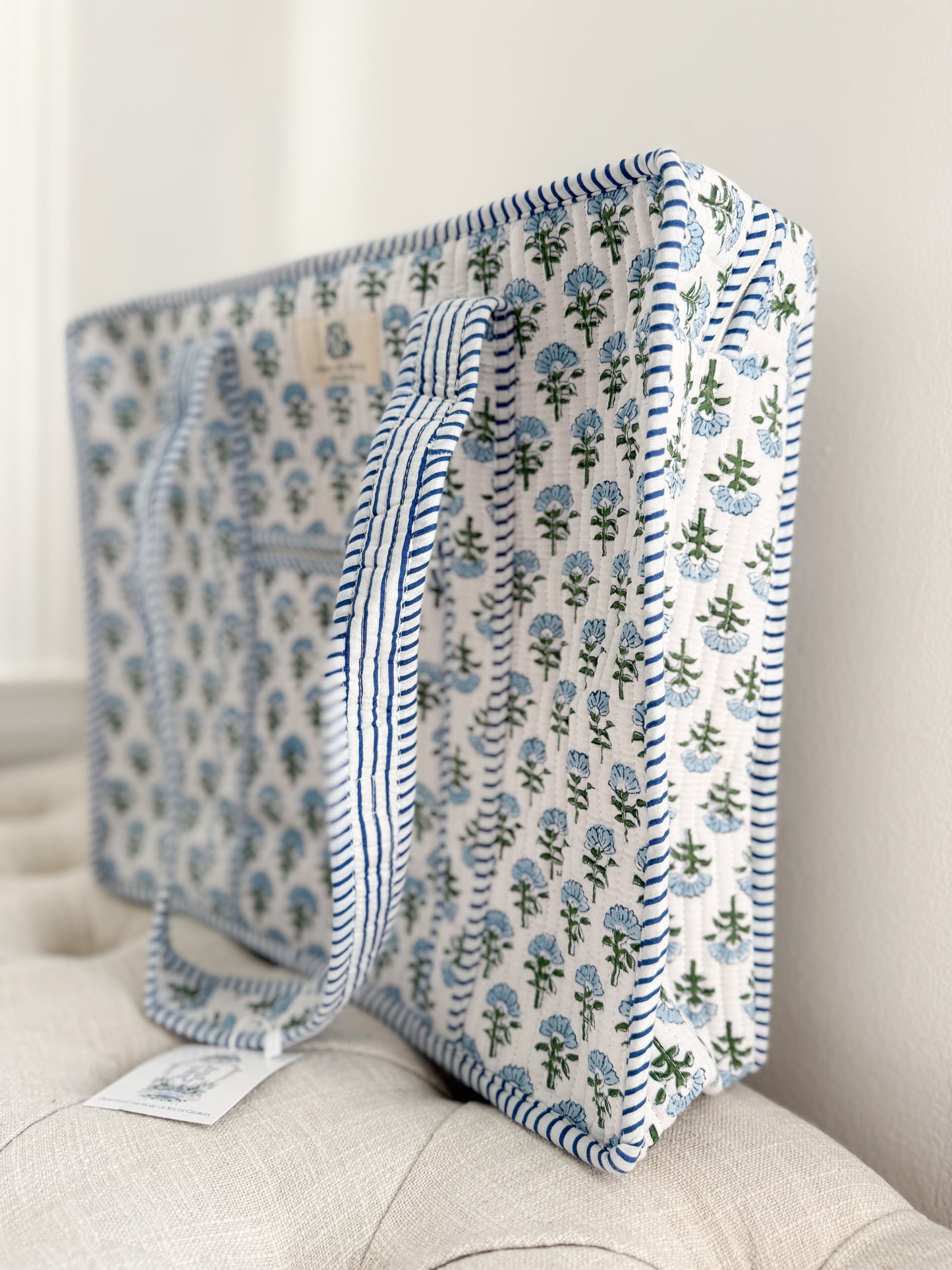 Carolina | Quilted Zipper Tote Bag