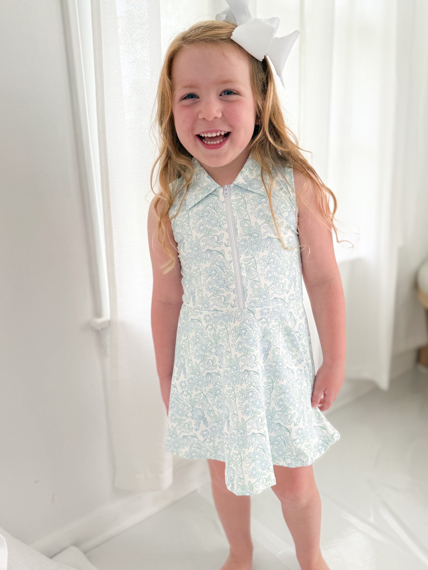 Charlotte Floral Zippered Yoga Dress