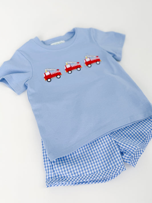 Fire Truck Shortie Set