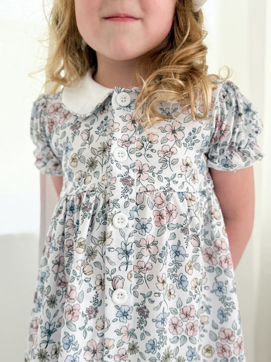 Mauve Floral Dress