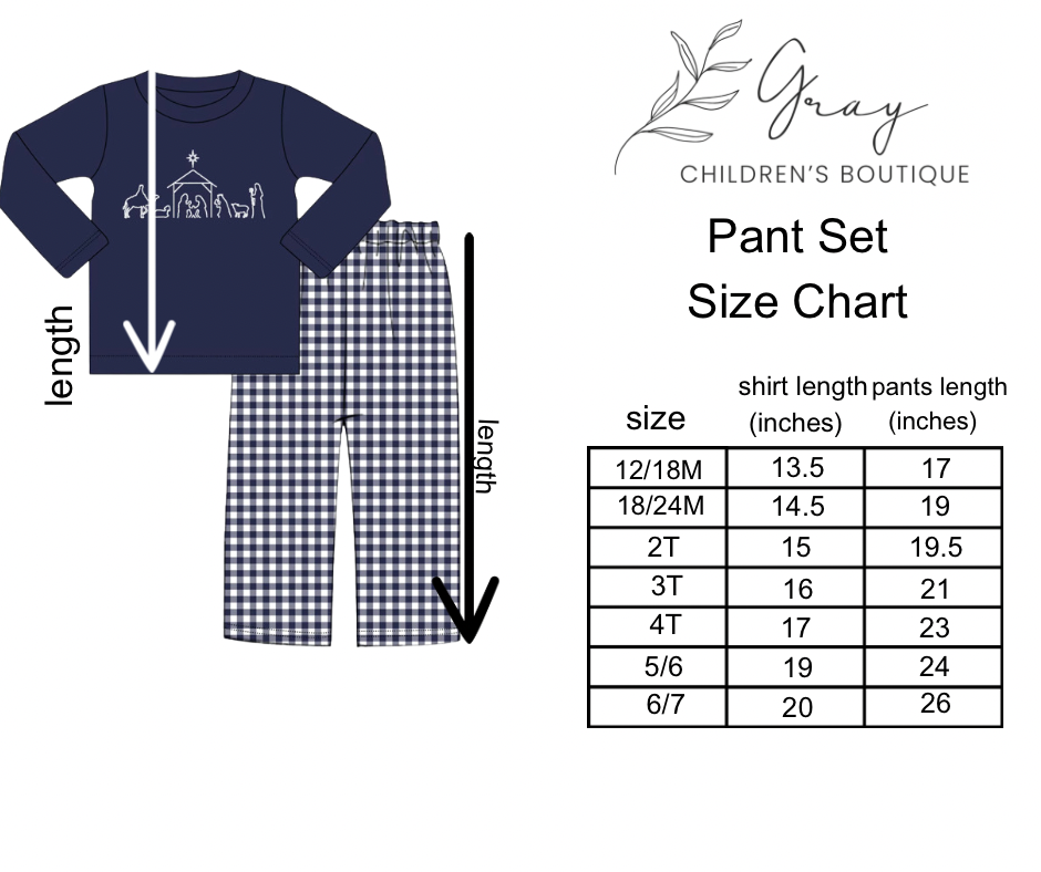 Nativity Scene Boys Pant Set
