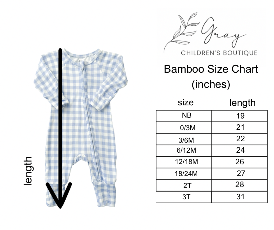 Sky Gingham Bamboo Zippy