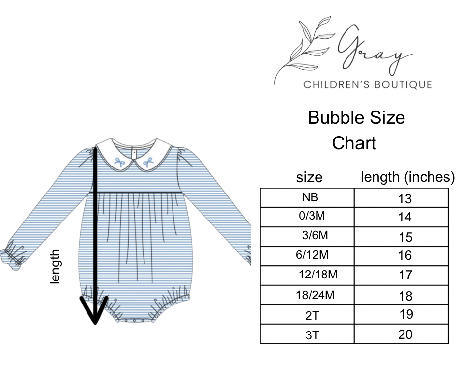 Claire Striped Bow Bubble