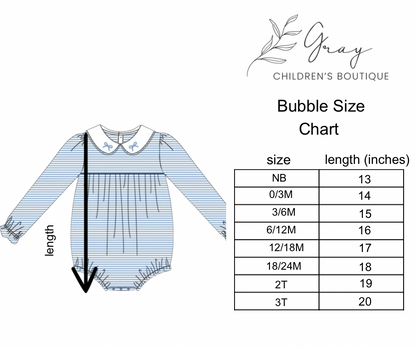 Claire Striped Bow Bubble