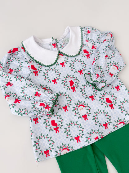 Evergreen Christmas Girls Legging Set