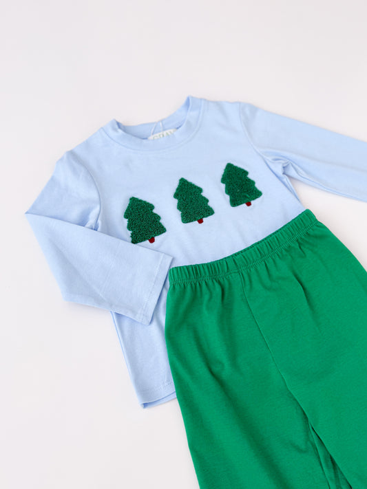 French Knot Evergreen Pant Set