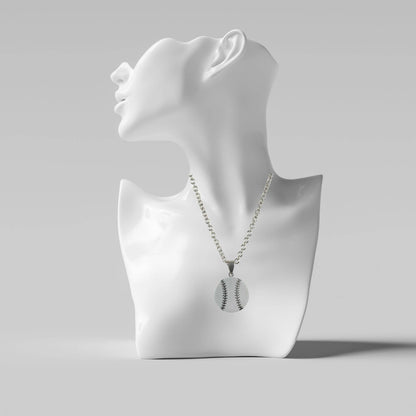 Baseball Pray Hard Necklace 24"