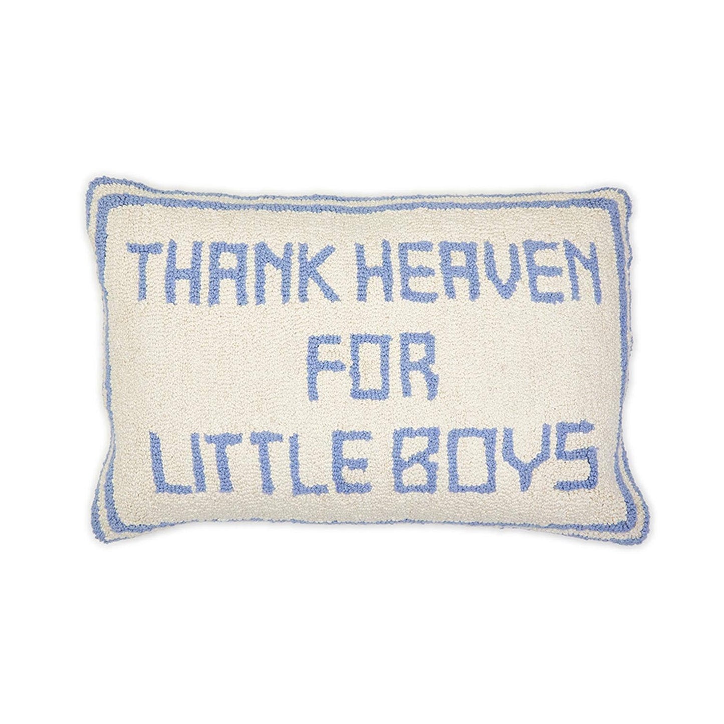 Thank Heaven Punch Embroidery Decorative Throw Pillow