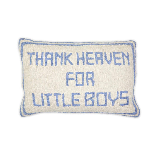 Thank Heaven Punch Embroidery Decorative Throw Pillow
