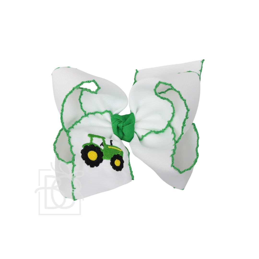 Embroidered Tractor Bow